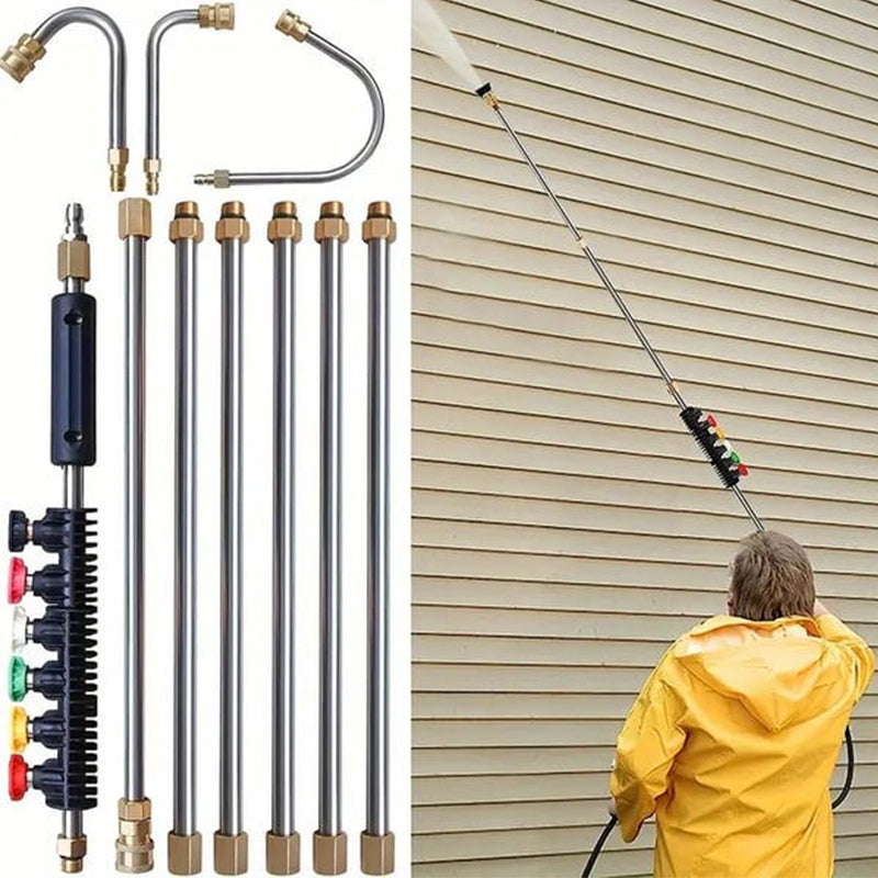 Extendable High-Pressure Cleaner for Safe Heights