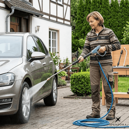 Extendable High-Pressure Cleaner for Safe Heights