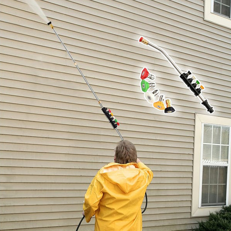 Extendable High-Pressure Cleaner for Safe Heights