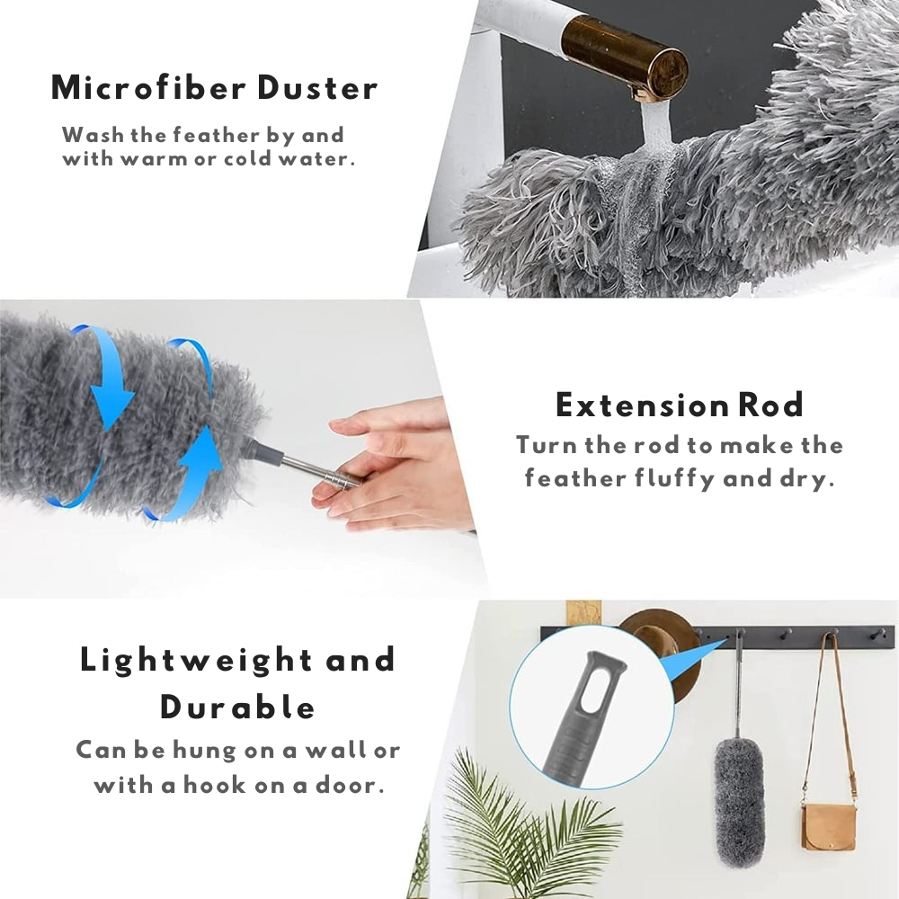 Extendable Microfiber Duster | Reach Every Corner Effortlessly