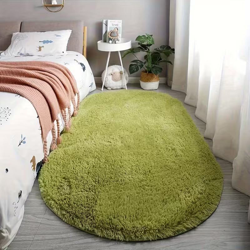 Luxurious Oval Plush Area Rug | Effortless Comfort for Your Home