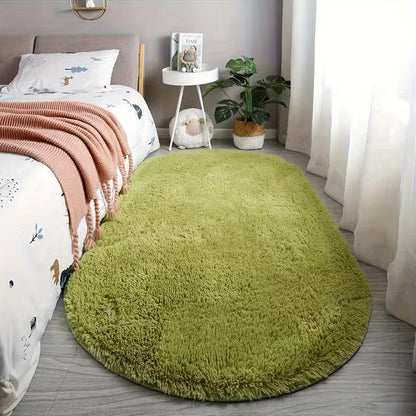 Luxurious Oval Plush Area Rug | Effortless Comfort for Your Home