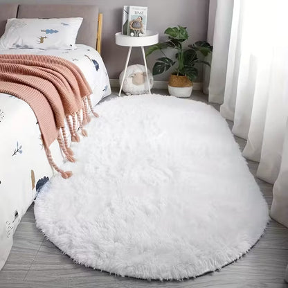 Luxurious Oval Plush Area Rug | Effortless Comfort for Your Home