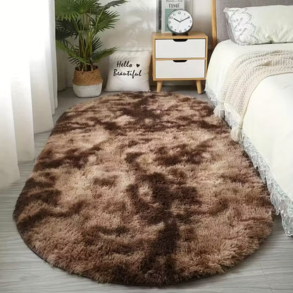 Luxurious Oval Plush Area Rug | Effortless Comfort for Your Home
