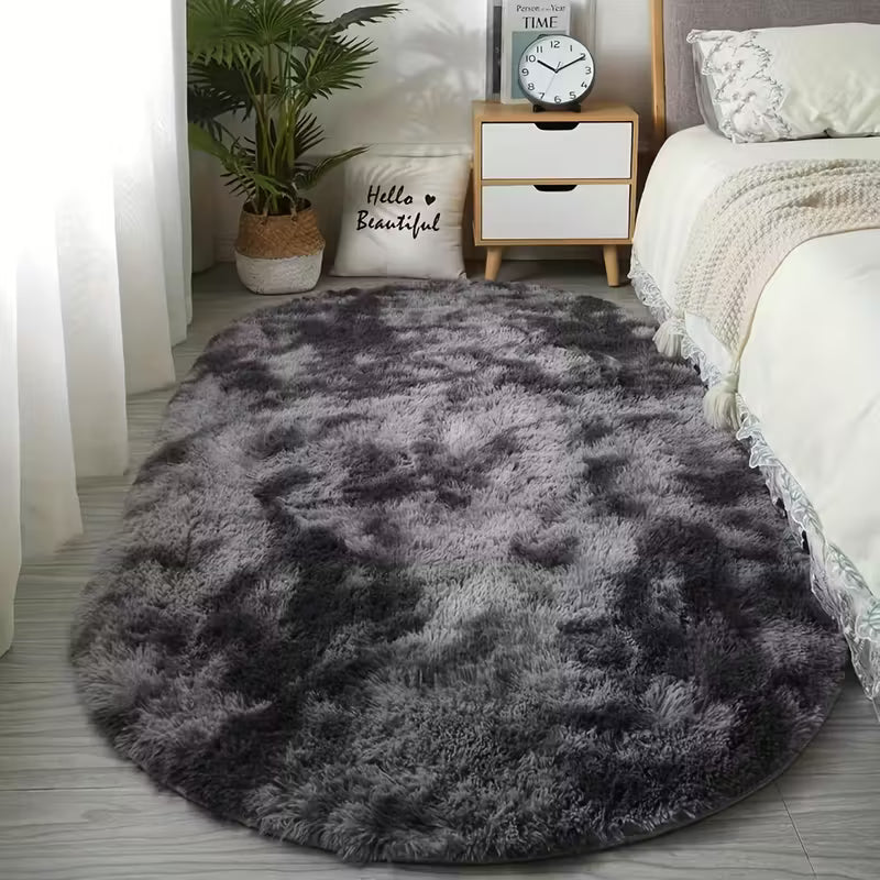Luxurious Oval Plush Area Rug | Effortless Comfort for Your Home