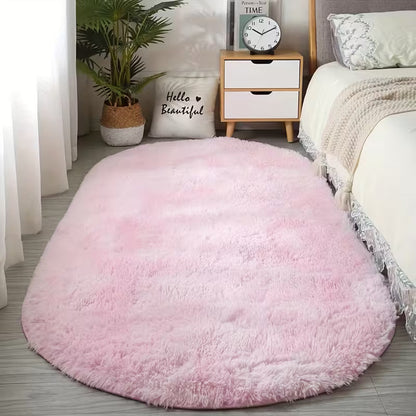 Luxurious Oval Plush Area Rug | Effortless Comfort for Your Home