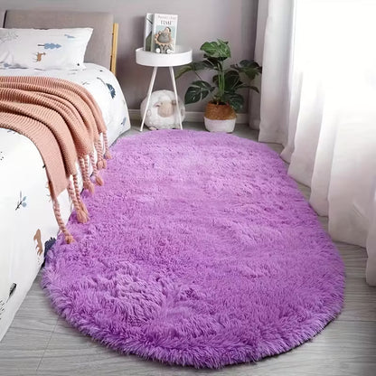 Luxurious Oval Plush Area Rug | Effortless Comfort for Your Home