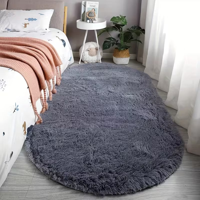 Luxurious Oval Plush Area Rug | Effortless Comfort for Your Home