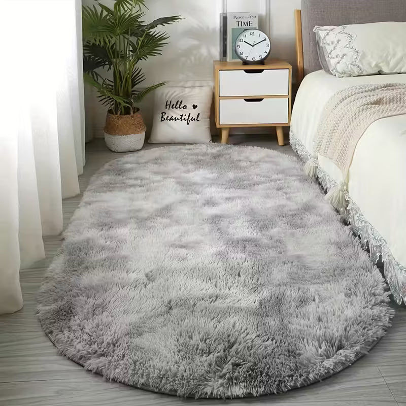 Luxurious Oval Plush Area Rug | Effortless Comfort for Your Home