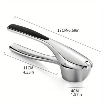 Streamlined Garlic Press with Comfort Grip Handle