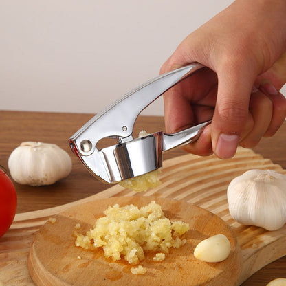 Streamlined Garlic Press with Comfort Grip Handle