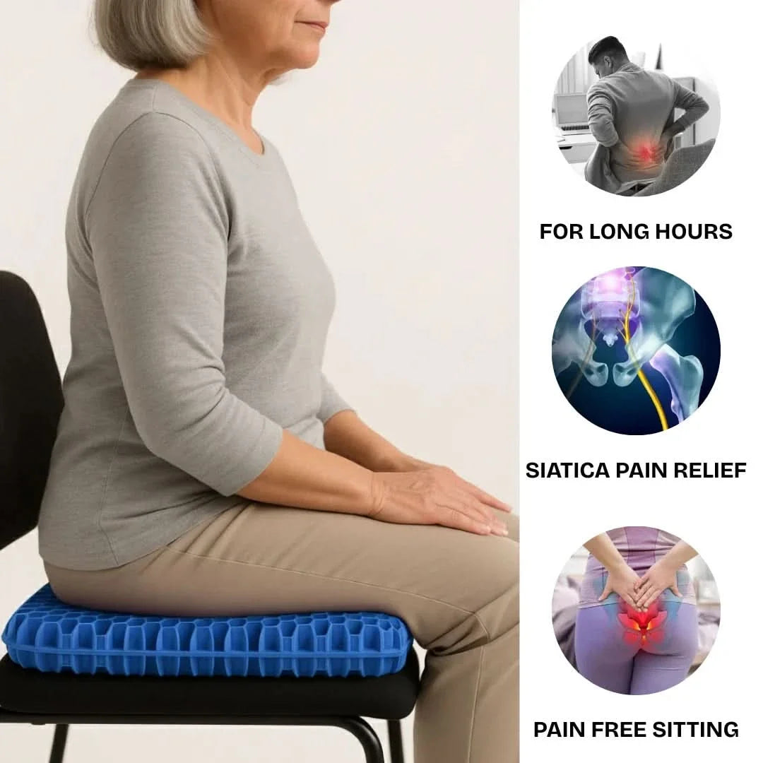 Gel Comfort Seat Cushion for Enhanced Support
