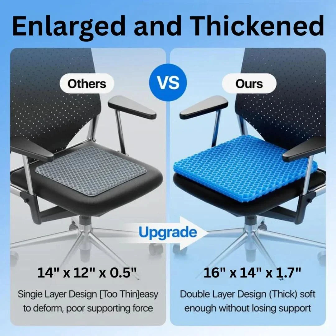 Gel Comfort Seat Cushion for Enhanced Support