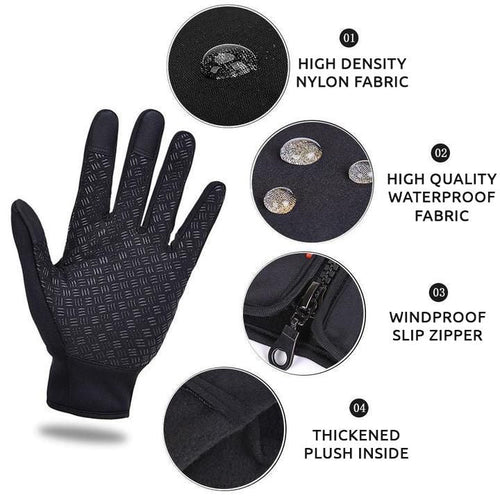 Non-Slip Grip Winter Gloves for Cycling and Skiing Activities