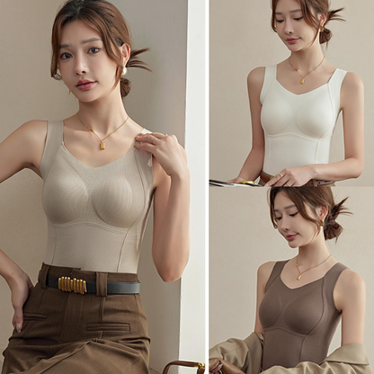 Seamless Thermal Tank Top with Built-in Bra | Comfortable & Shaping