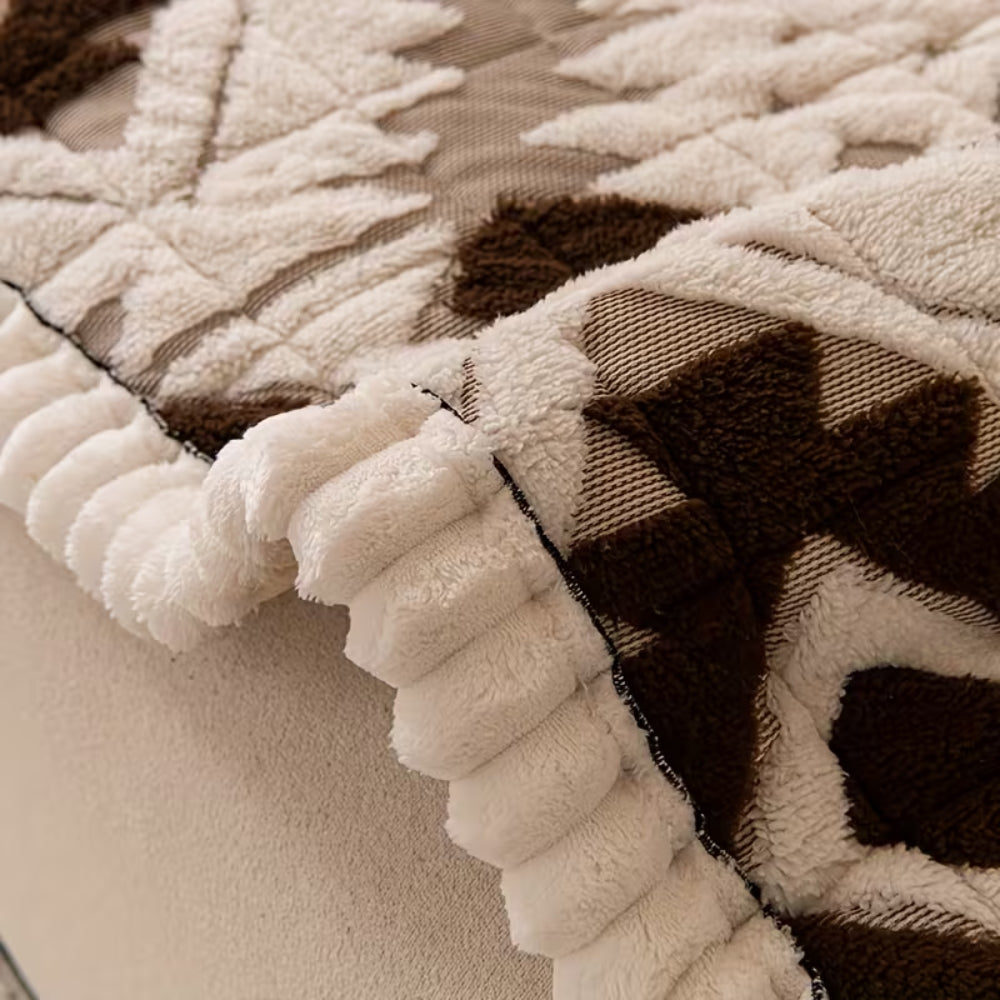 Cozy Plush Sofa Protector for Winter Comfort