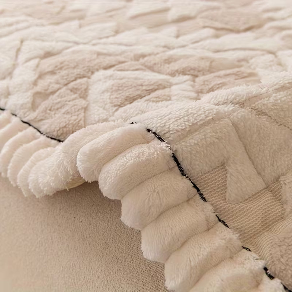 Cozy Plush Sofa Protector for Winter Comfort