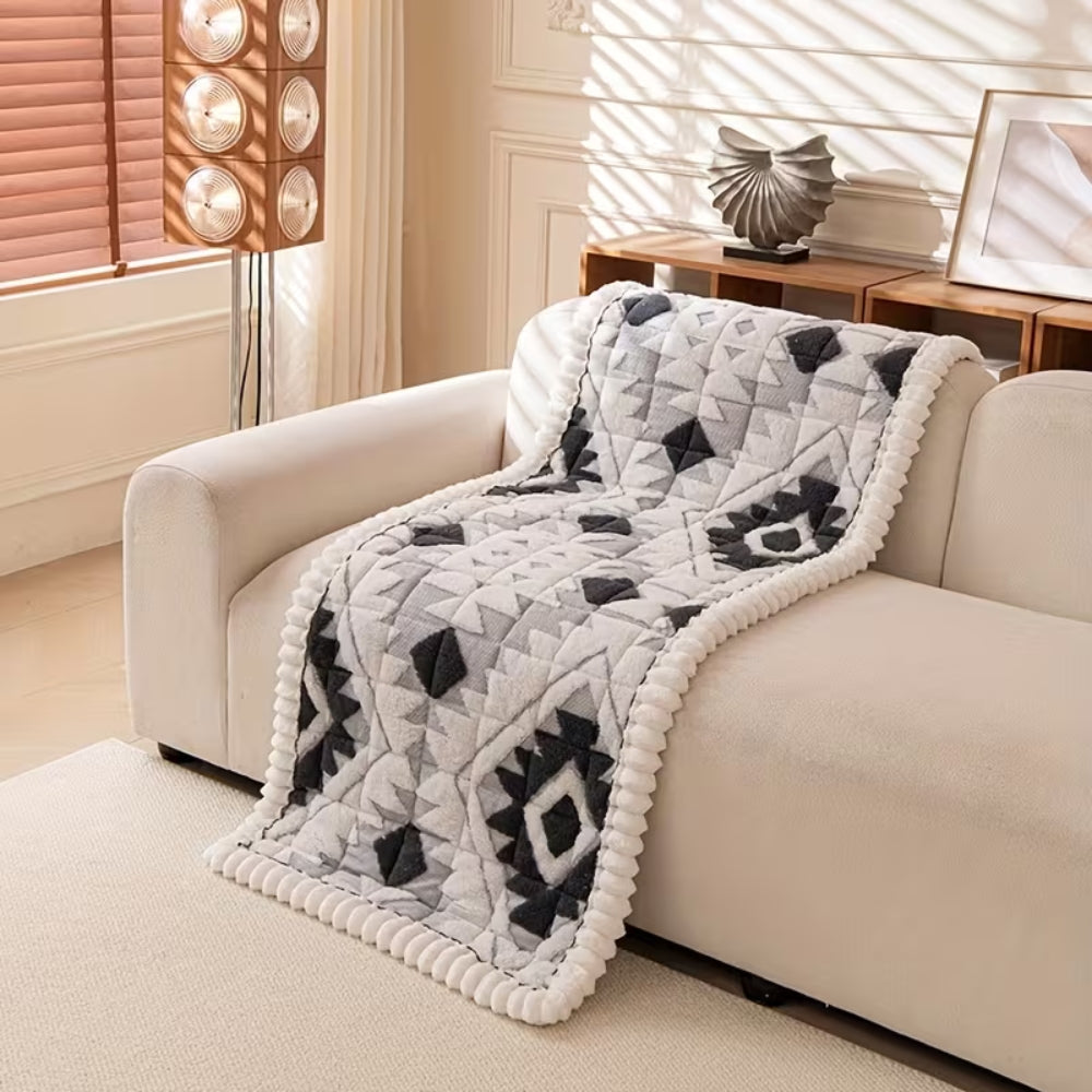 Cozy Plush Sofa Protector for Winter Comfort