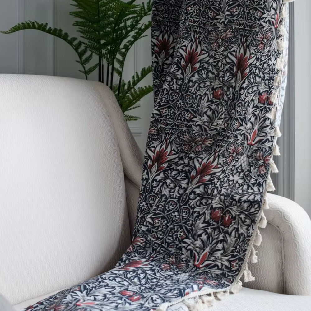 Botanical Bliss Floral Tapestry Window Panel