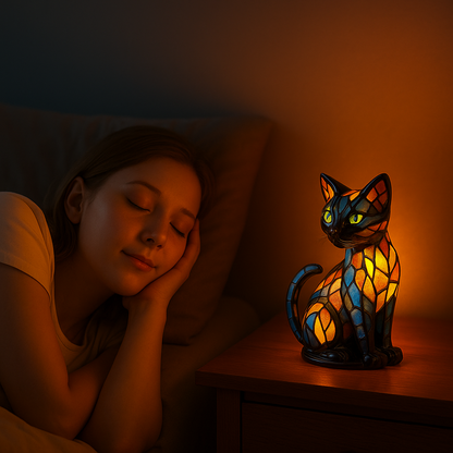 Soft Color-Changing Mood Light Desk Lamp for Cats at Night