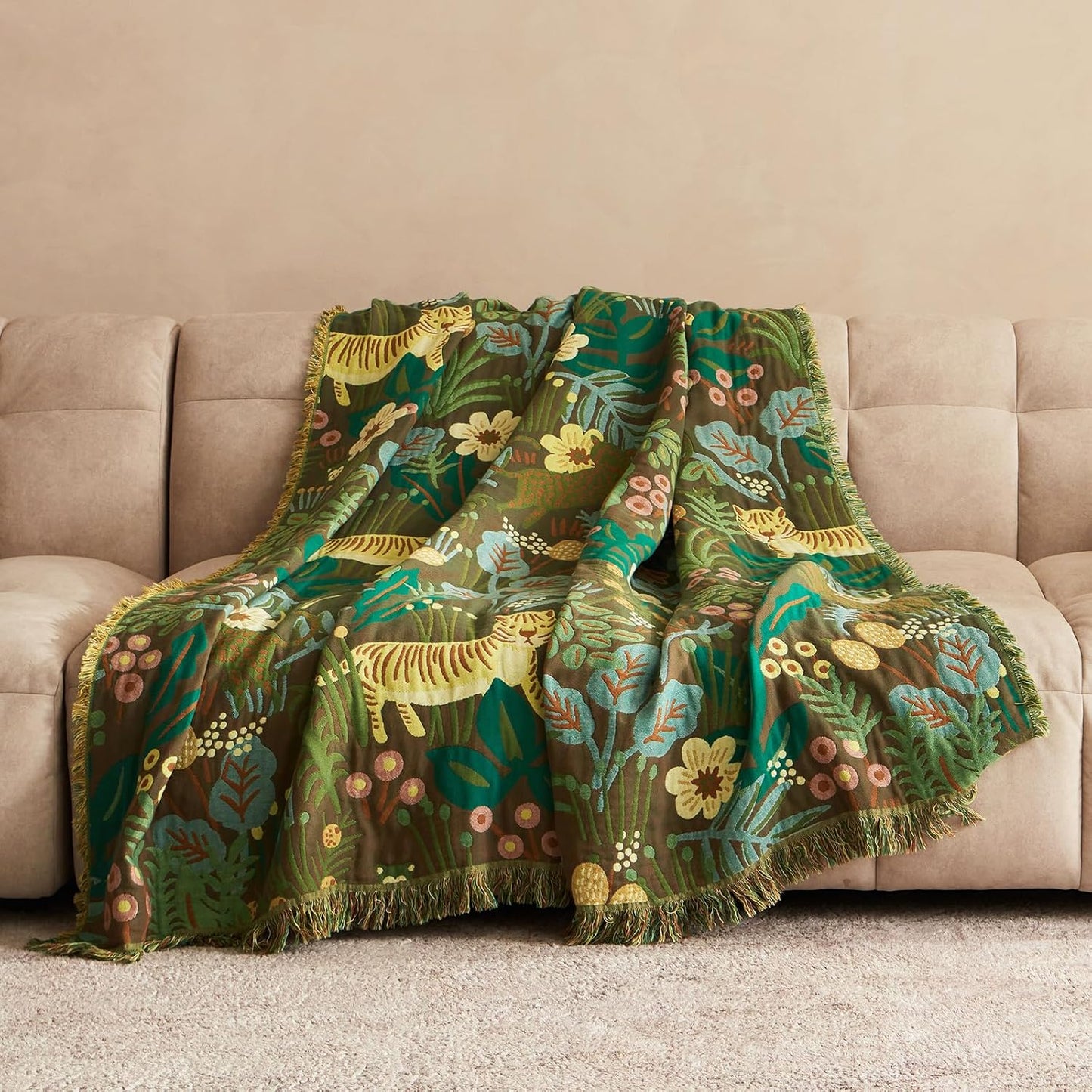 Cozy Haven Reversible Cotton Throw Blanket