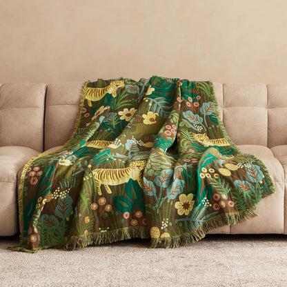 Cozy Haven Reversible Cotton Throw Blanket