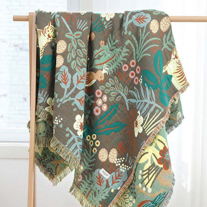 Cozy Haven Reversible Cotton Throw Blanket