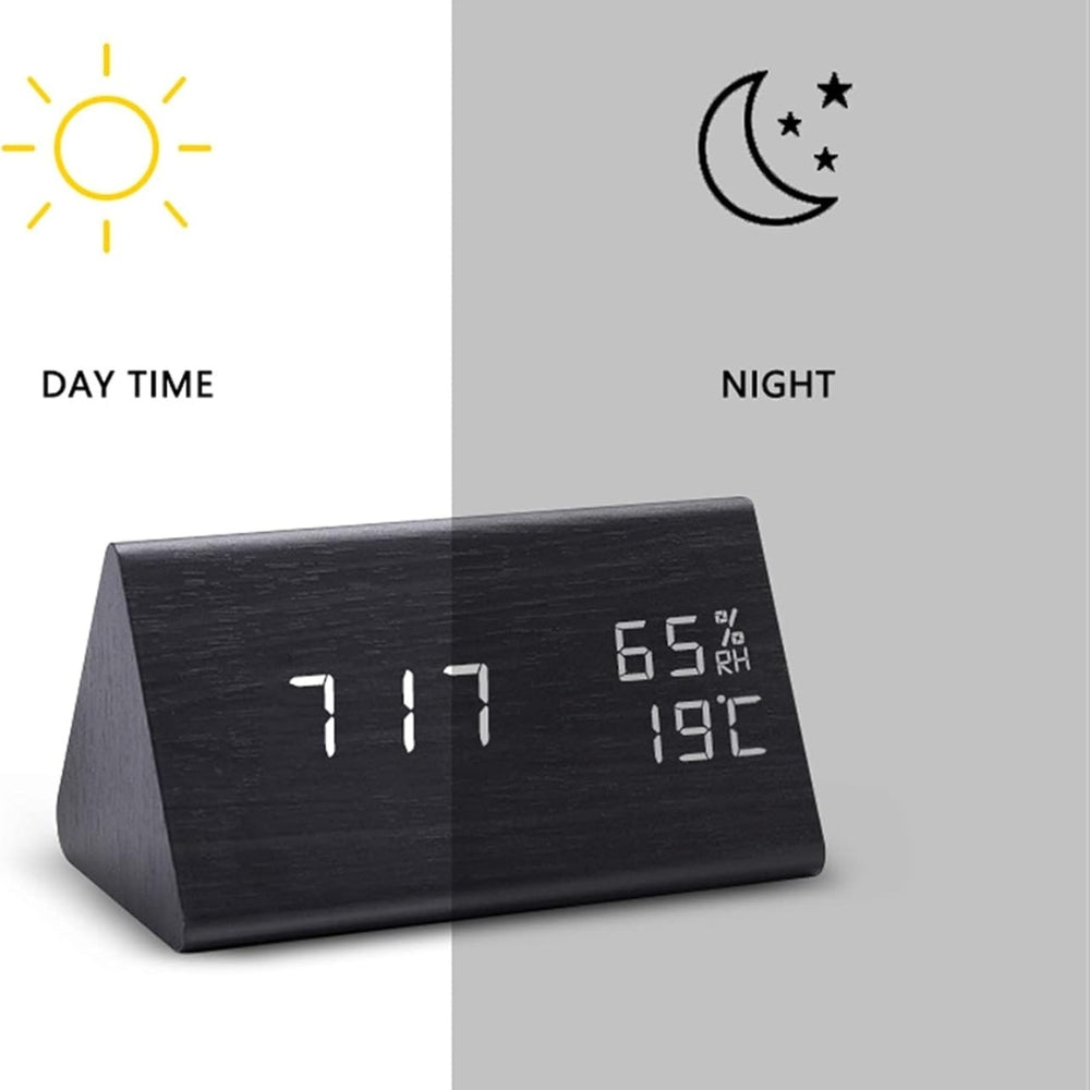 TranquilWood Smart LED Alarm Clock with Digital Display