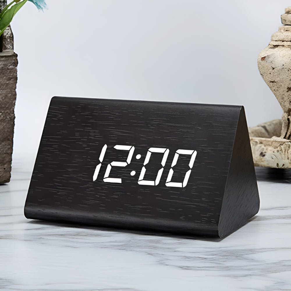 TranquilWood Smart LED Alarm Clock with Digital Display