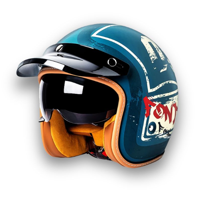 Timeless Motorcycle Helmet - Approved by DOT and ECE