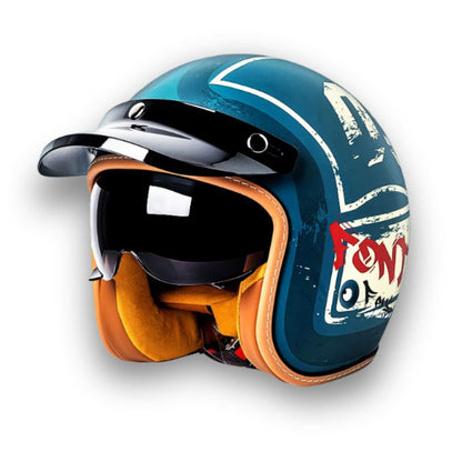 Timeless Motorcycle Helmet - Approved by DOT and ECE