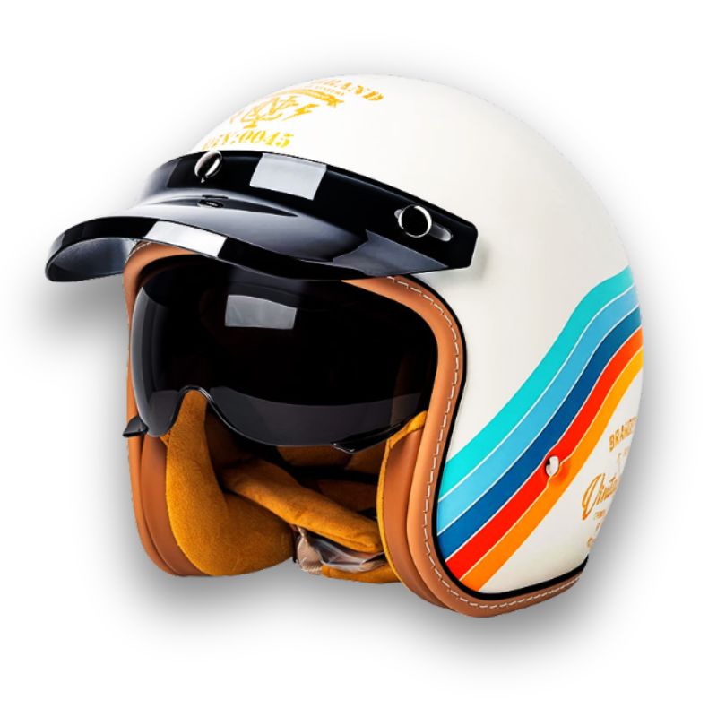 Timeless Motorcycle Helmet - Approved by DOT and ECE
