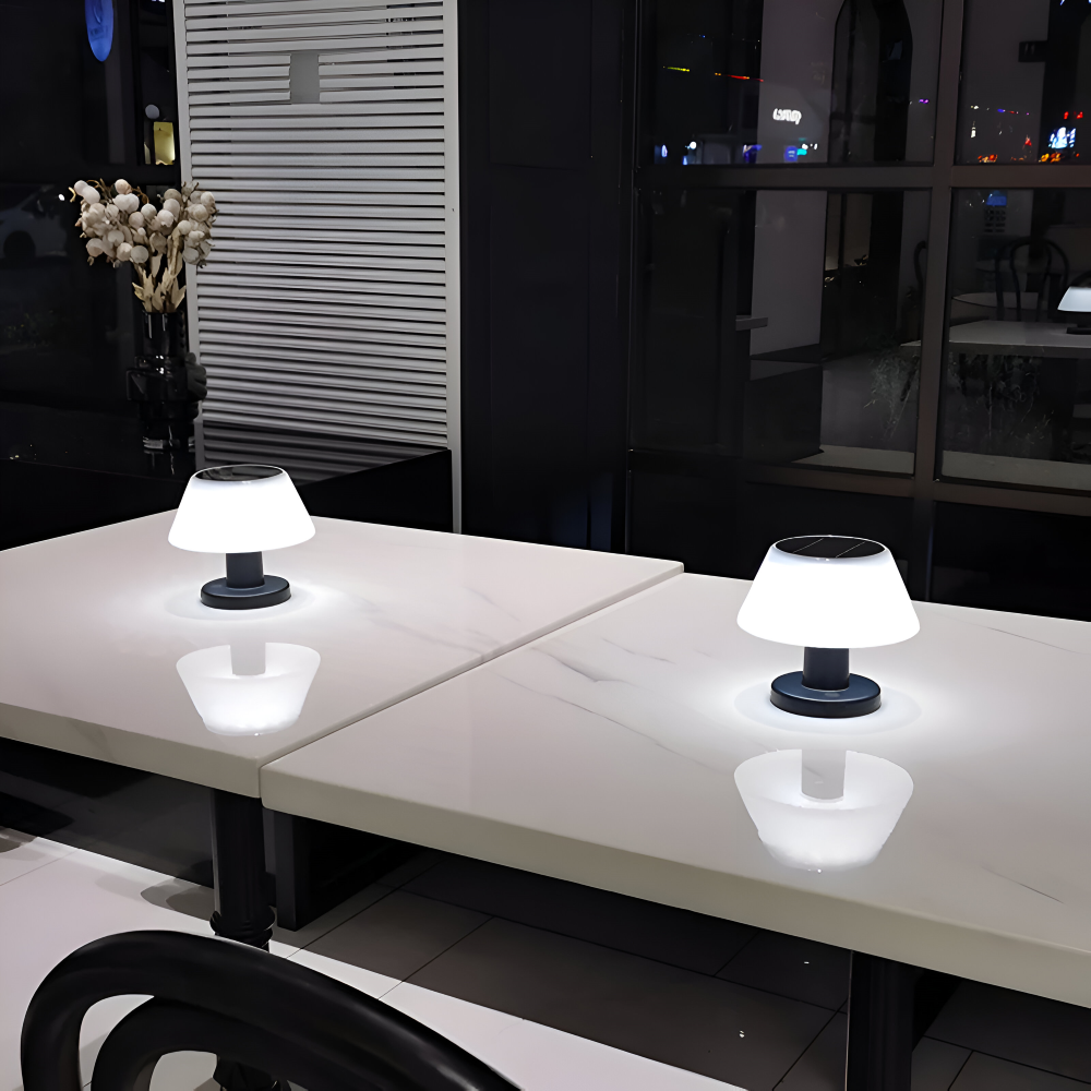 Solar-Powered Table Lamp – Compact Wireless Lighting for Indoor and Outdoor
