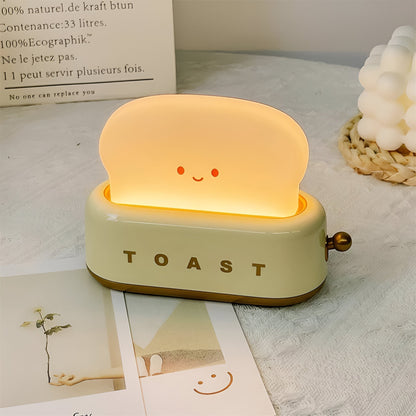 Toaster-Inspired LED Night Light – Dimmable Portable Table Lamp