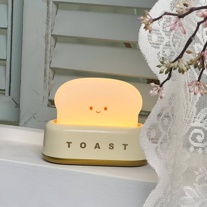 Toaster-Inspired LED Night Light – Dimmable Portable Table Lamp