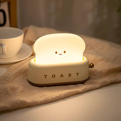 Toaster-Inspired LED Night Light – Dimmable Portable Table Lamp