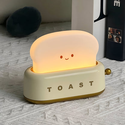Toaster-Inspired LED Night Light – Dimmable Portable Table Lamp