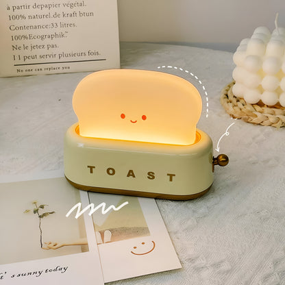 Toaster-Inspired LED Night Light – Dimmable Portable Table Lamp
