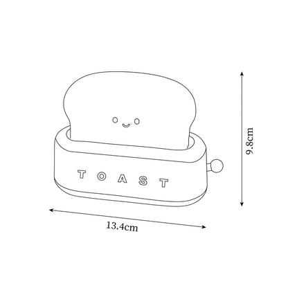 Toaster-Inspired LED Night Light – Dimmable Portable Table Lamp