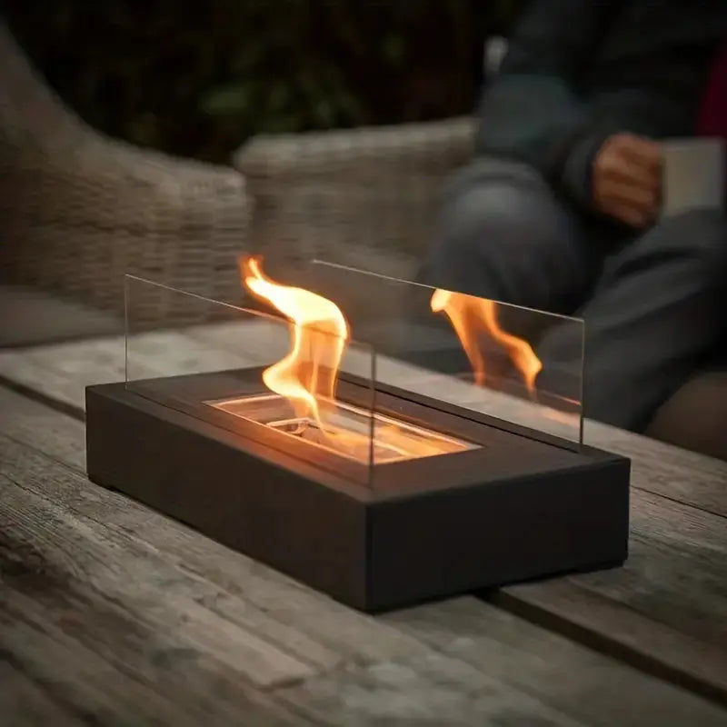 Elegant Tabletop Ethanol Fireplace | Instant Cozy Atmosphere