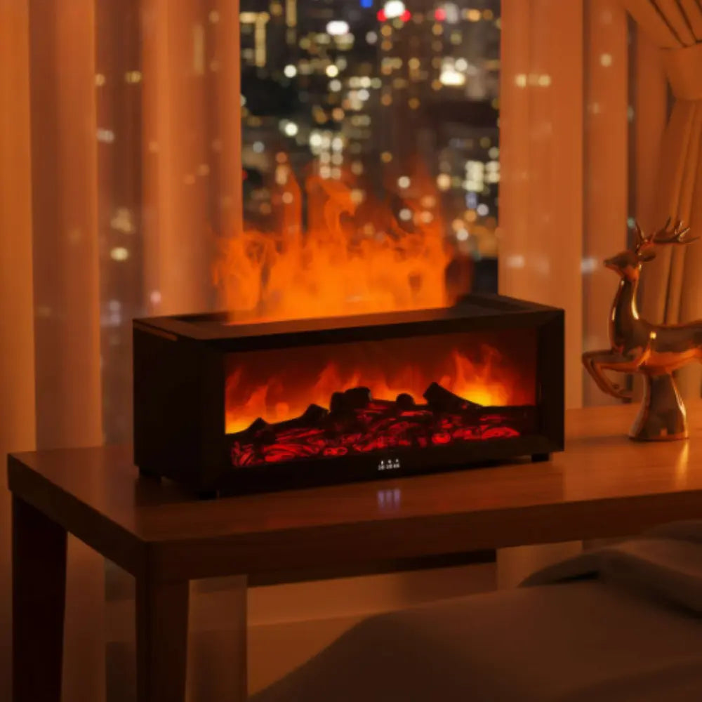 Elegant Mini Fireplace with Remote for Ultimate Ambiance