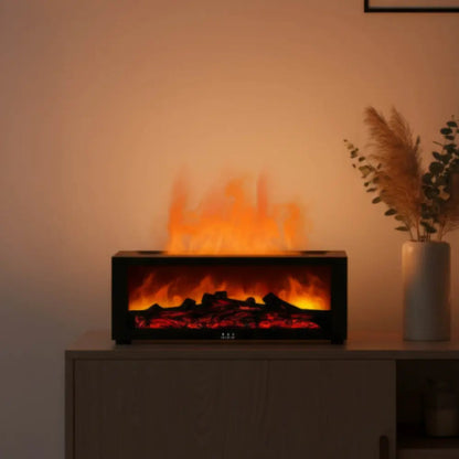 Elegant Mini Fireplace with Remote for Ultimate Ambiance