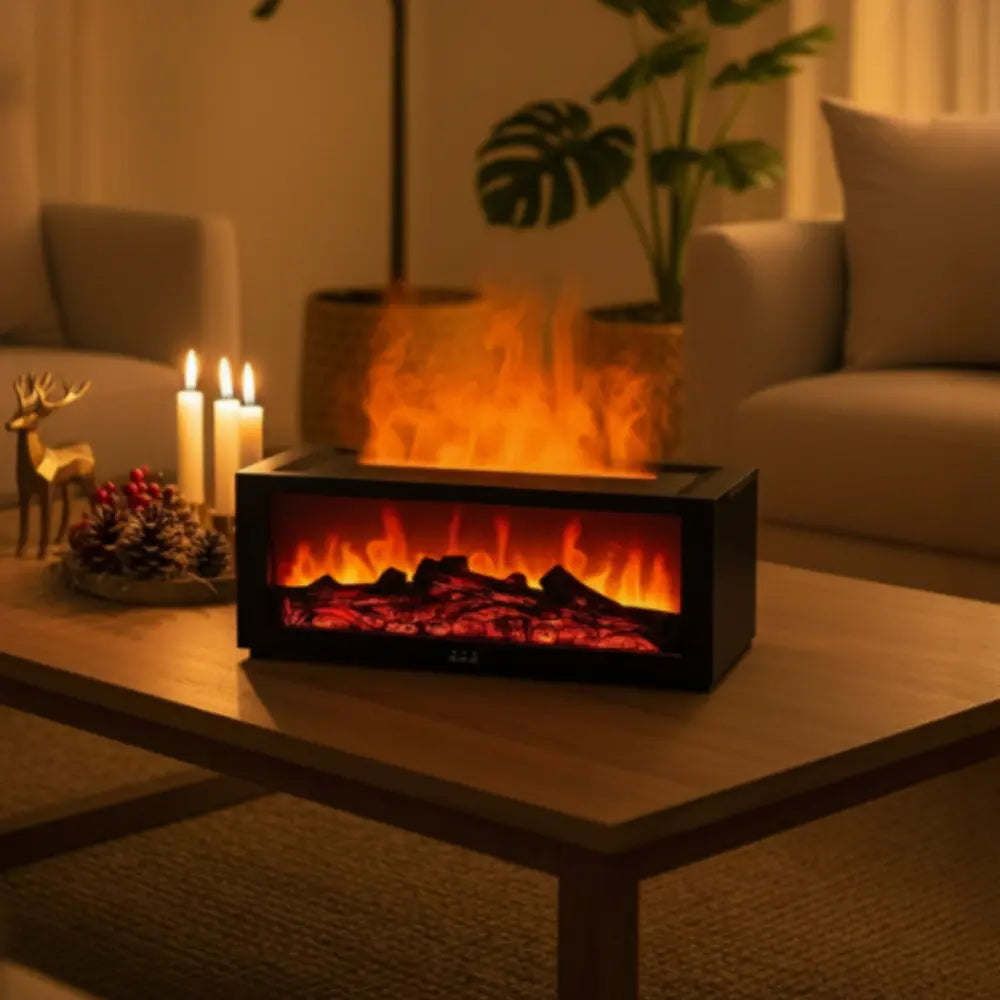 Elegant Mini Fireplace with Remote for Ultimate Ambiance