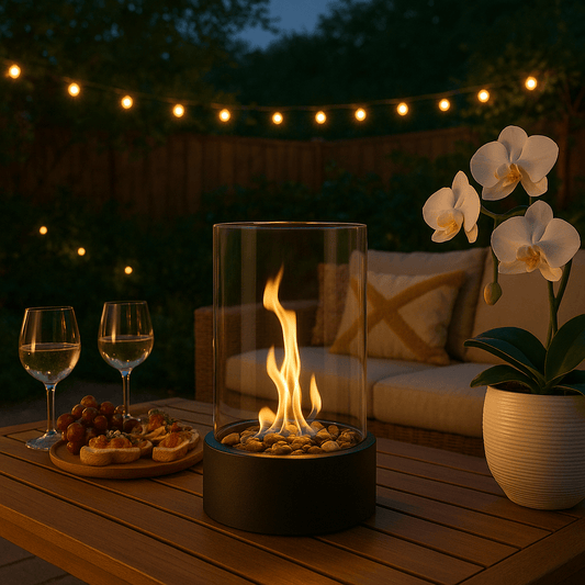 Elegant Tabletop Flame | Realistic Fire Experience for Indoors & Outdoors | EmberGlow