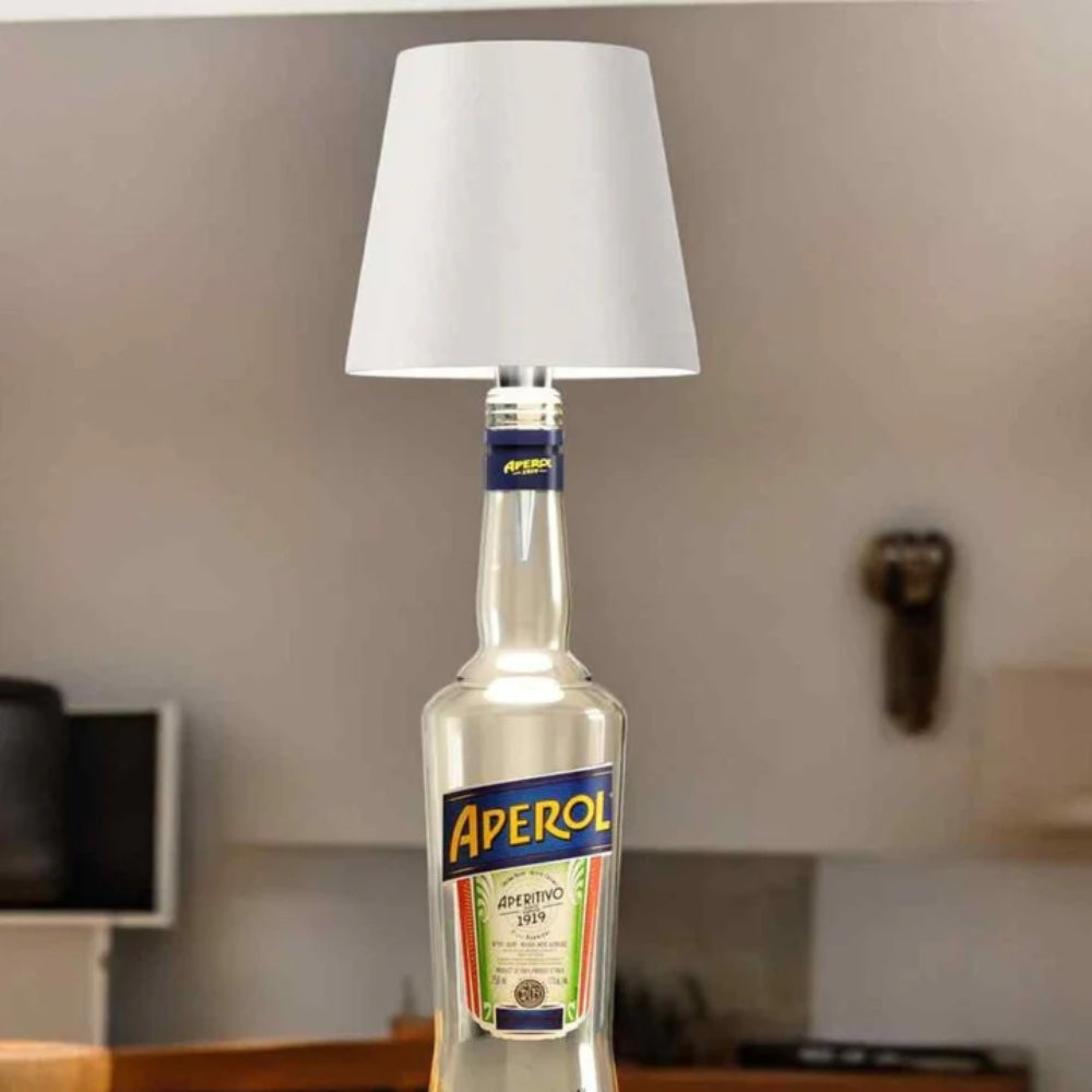 Transform Any Bottle into a Chic Wireless Table Lamp