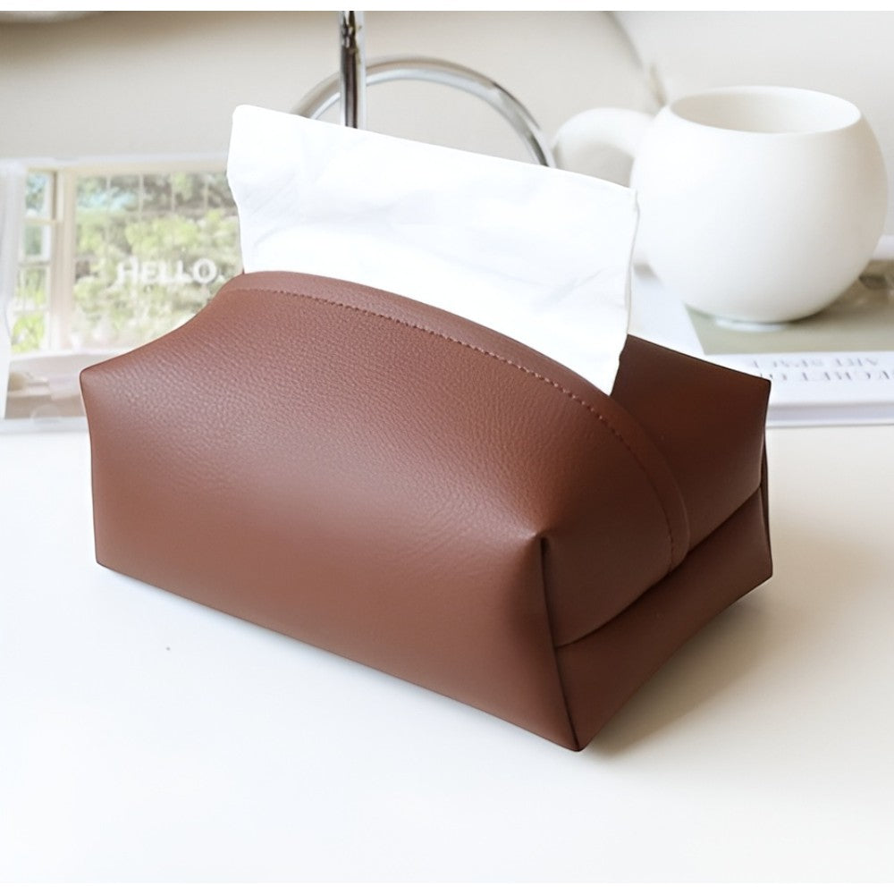 Chic PU Leather Tissue Holder for Any Setting