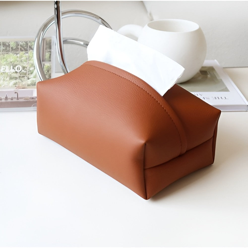 Chic PU Leather Tissue Holder for Any Setting