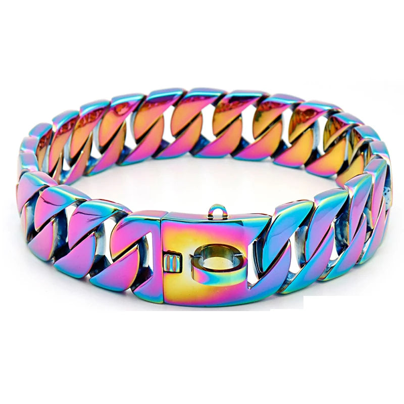 Metal Dog Collar for Large Breeds – Durable Stainless Steel Neckwear