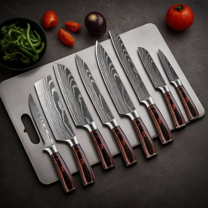 Japanese Kitchen Blades – Damascus Steel Knives Set