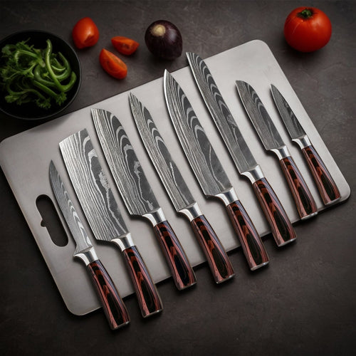 Japanese Kitchen Blades – Damascus Steel Knives Set